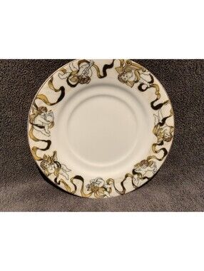 Vintage American Atelier Heavenly Host Decorated Rim - Set of Two Saucers